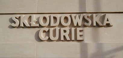 Marie Skłodowska-Curie name on LSHTM building